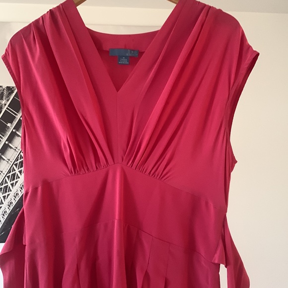 Coral pink silk dress - Picture 3 of 4